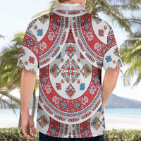 Bulgaria Folk Art Hawaiian Shirt with Traditional Embroidery and Floral Motifs