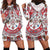 Bulgaria Folk Art Hoodie Dress with Traditional Embroidery and Floral Motifs