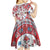 Bulgaria Folk Art Kid Short Sleeve Dress with Traditional Embroidery and Floral Motifs