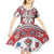 Bulgaria Folk Art Kid Short Sleeve Dress with Traditional Embroidery and Floral Motifs