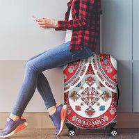 Bulgaria Folk Art Luggage Cover with Traditional Embroidery and Floral Motifs