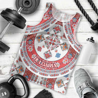 Bulgaria Folk Art Men Tank Top with Traditional Embroidery and Floral Motifs