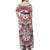 Bulgaria Folk Art Off Shoulder Maxi Dress with Traditional Embroidery and Floral Motifs