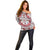 Bulgaria Folk Art Off Shoulder Sweater with Traditional Embroidery and Floral Motifs