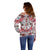 Bulgaria Folk Art Off Shoulder Sweater with Traditional Embroidery and Floral Motifs