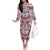 Bulgaria Folk Art Off The Shoulder Long Sleeve Dress with Traditional Embroidery and Floral Motifs