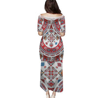 Bulgaria Folk Art Puletasi with Traditional Embroidery and Floral Motifs