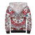 Bulgaria Folk Art Sherpa Hoodie with Traditional Embroidery and Floral Motifs