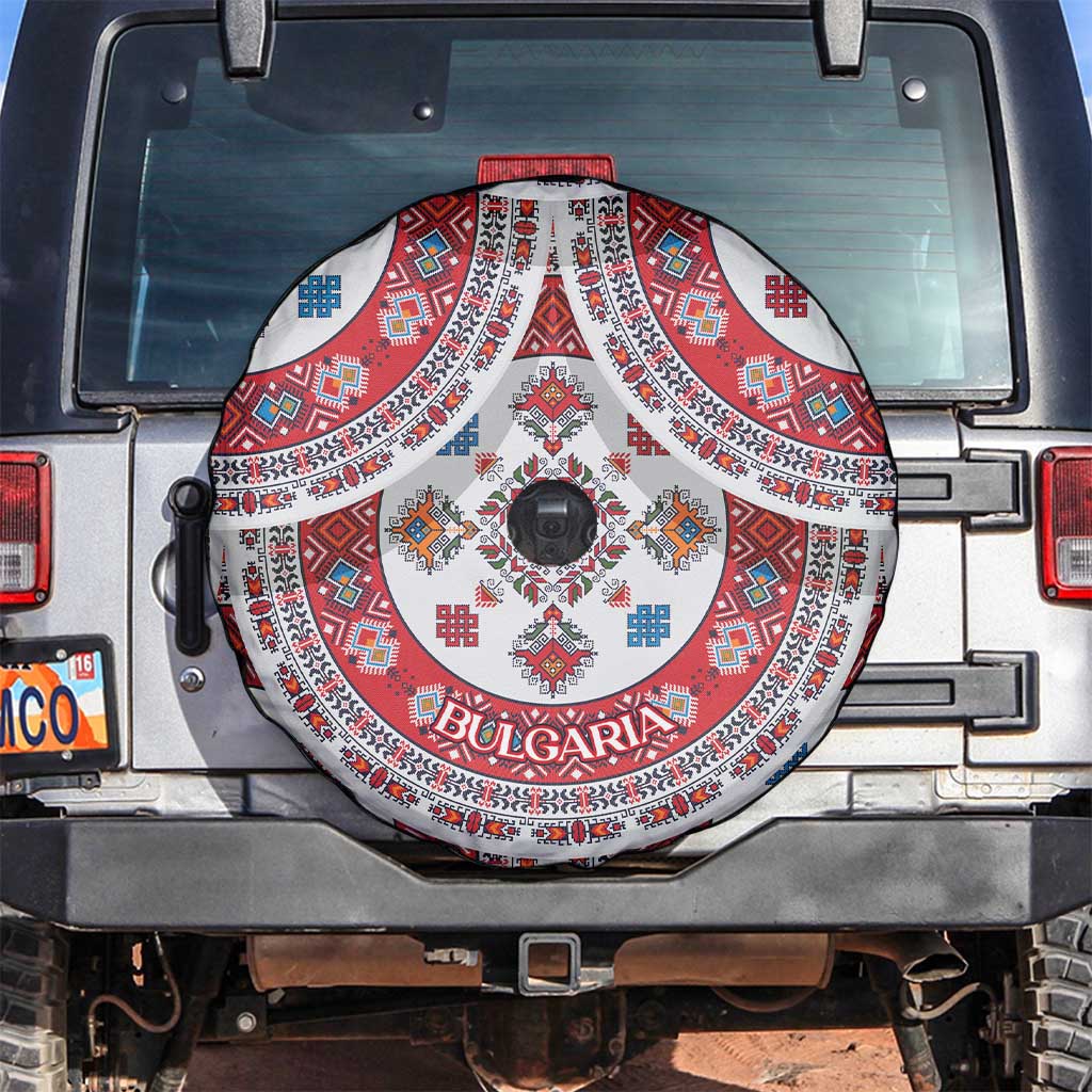 Bulgaria Folk Art Spare Tire Cover with Traditional Embroidery and Floral Motifs