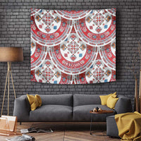 Bulgaria Folk Art Tapestry with Traditional Embroidery and Floral Motifs