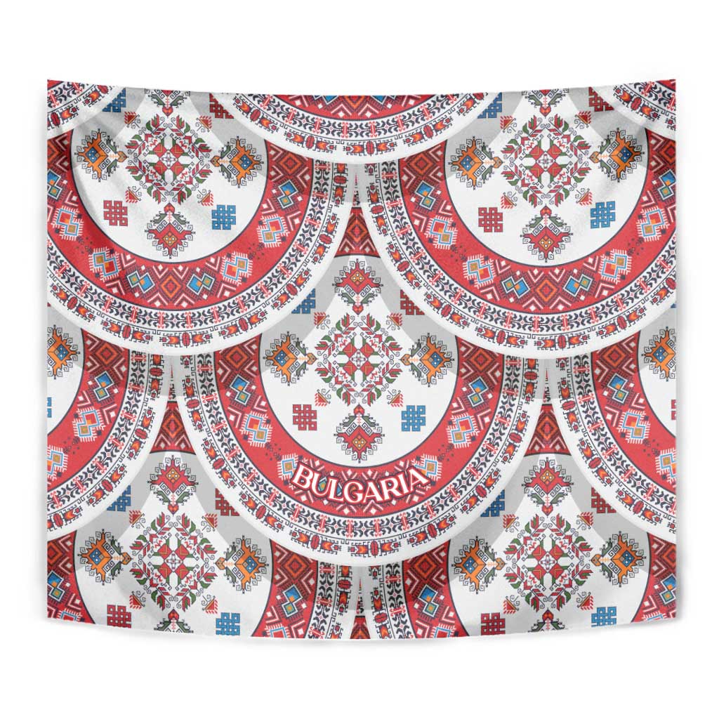 Bulgaria Folk Art Tapestry with Traditional Embroidery and Floral Motifs