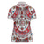 Bulgaria Folk Art Women Polo Shirt with Traditional Embroidery and Floral Motifs