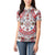 Bulgaria Folk Art Women Polo Shirt with Traditional Embroidery and Floral Motifs
