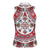 Bulgaria Folk Art Women Sleeveless Polo Shirt with Traditional Embroidery and Floral Motifs