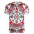 Bulgaria Folk Art Women V-Neck T-Shirt with Traditional Embroidery and Floral Motifs