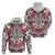 Bulgaria Folk Art Zip Hoodie with Traditional Embroidery and Floral Motifs