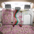 Rose of Bulgaria Back Car Seat Cover with National Flag Ribbon and Floral Damask Pattern