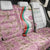 Rose of Bulgaria Back Car Seat Cover with National Flag Ribbon and Floral Damask Pattern