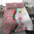 Rose of Bulgaria Bedding Set with National Flag Ribbon and Floral Damask Pattern