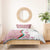 Rose of Bulgaria Bedding Set with National Flag Ribbon and Floral Damask Pattern