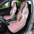 Rose of Bulgaria Car Seat Cover with National Flag Ribbon and Floral Damask Pattern