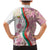 Rose of Bulgaria Family Matching Mermaid Dress and Hawaiian Shirt with National Flag Ribbon and Floral Damask Pattern