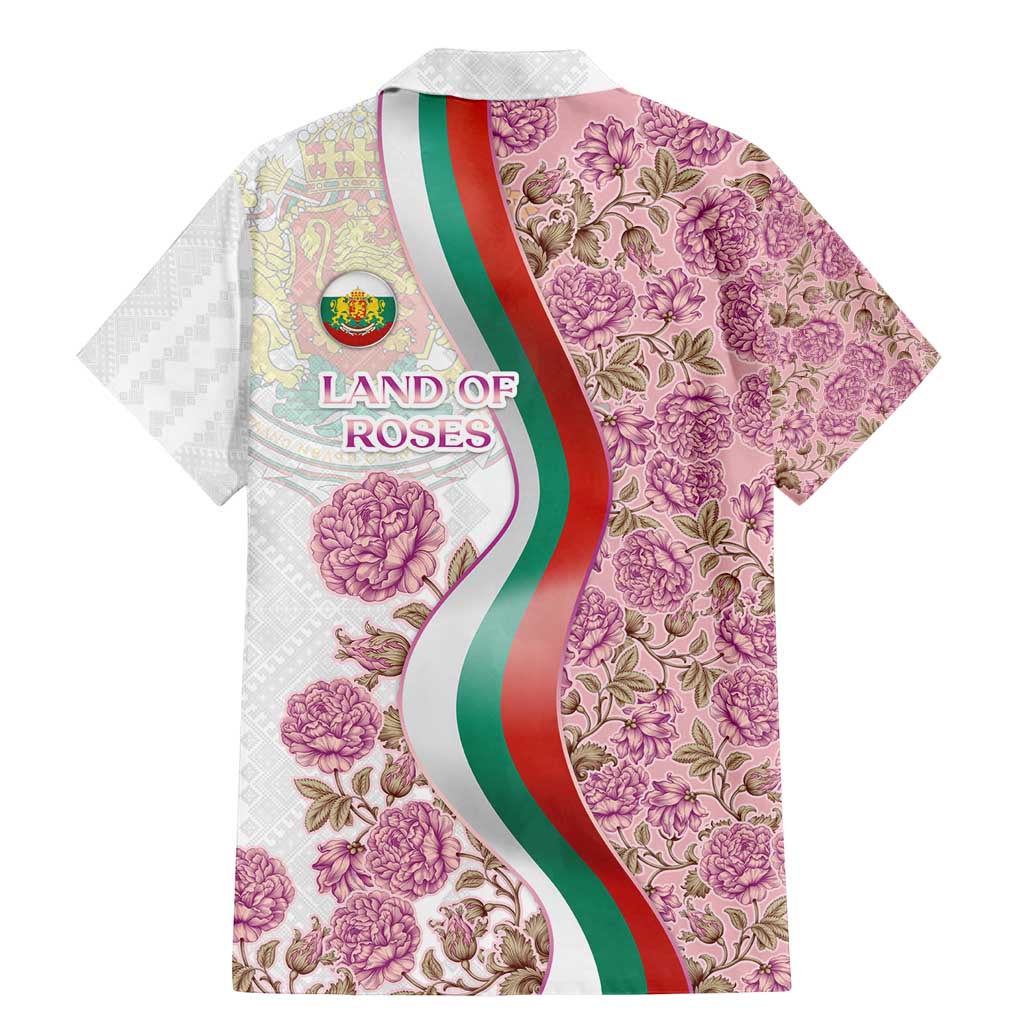 Rose of Bulgaria Family Matching Mermaid Dress and Hawaiian Shirt with National Flag Ribbon and Floral Damask Pattern