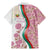 Rose of Bulgaria Family Matching Mermaid Dress and Hawaiian Shirt with National Flag Ribbon and Floral Damask Pattern