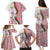 Rose of Bulgaria Family Matching Puletasi and Hawaiian Shirt with National Flag Ribbon and Floral Damask Pattern