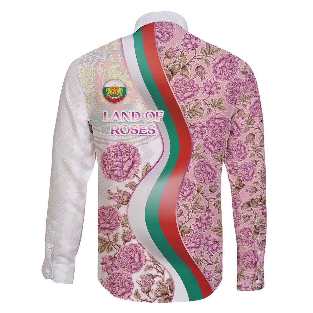 Rose of Bulgaria Family Matching Short Sleeve Bodycon Dress and Hawaiian Shirt with National Flag Ribbon and Floral Damask Pattern