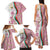 Rose of Bulgaria Family Matching Tank Maxi Dress and Hawaiian Shirt with National Flag Ribbon and Floral Damask Pattern