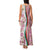 Rose of Bulgaria Family Matching Tank Maxi Dress and Hawaiian Shirt with National Flag Ribbon and Floral Damask Pattern