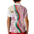 Rose of Bulgaria Kid Polo Shirt with National Flag Ribbon and Floral Damask Pattern