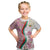 Rose of Bulgaria Kid T Shirt with National Flag Ribbon and Floral Damask Pattern