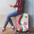Rose of Bulgaria Luggage Cover with National Flag Ribbon and Floral Damask Pattern