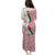 Rose of Bulgaria Puletasi with National Flag Ribbon and Floral Damask Pattern