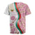 Rose of Bulgaria Rugby Jersey with National Flag Ribbon and Floral Damask Pattern