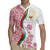 Rose of Bulgaria Rugby Jersey with National Flag Ribbon and Floral Damask Pattern