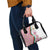 Rose of Bulgaria Shoulder Handbag with National Flag Ribbon and Floral Damask Pattern
