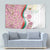 Rose of Bulgaria Tapestry with National Flag Ribbon and Floral Damask Pattern