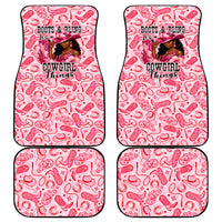Black Cowgirl Car Mats Boots And Bling - Pink Leopard Western Diva Melanin