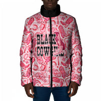 Black Cowgirl Padded Jacket Boots And Bling - Pink Leopard Western Diva Melanin