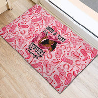 Black Cowgirl Rubber Doormat Boots And Bling - Pink Leopard Western Diva Melanin