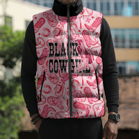 Black Cowgirl Sleeveless Puffer Jacket Boots And Bling - Pink Leopard Western Diva Melanin