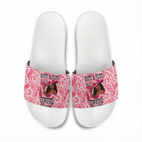 Black Cowgirl Slide Sandals Boots And Bling - Pink Leopard Western Diva Melanin