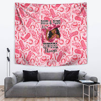 Black Cowgirl Tapestry Boots And Bling - Pink Leopard Western Diva Melanin