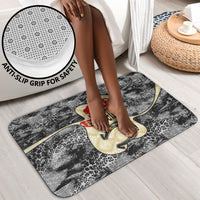 Black Cowgirl Lasso Horseshoe Bathroom Set Vintage Retro Leopard Animal