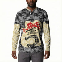 Black Cowgirl Lasso Horseshoe Button Sweatshirt Vintage Retro Leopard Animal