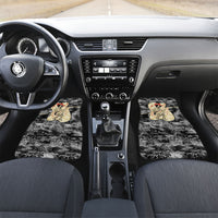 Black Cowgirl Lasso Horseshoe Car Mats Vintage Retro Leopard Animal