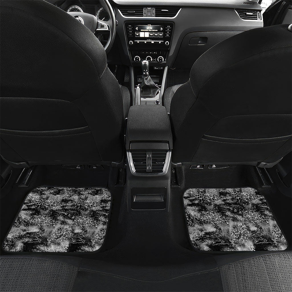 Black Cowgirl Lasso Horseshoe Car Mats Vintage Retro Leopard Animal